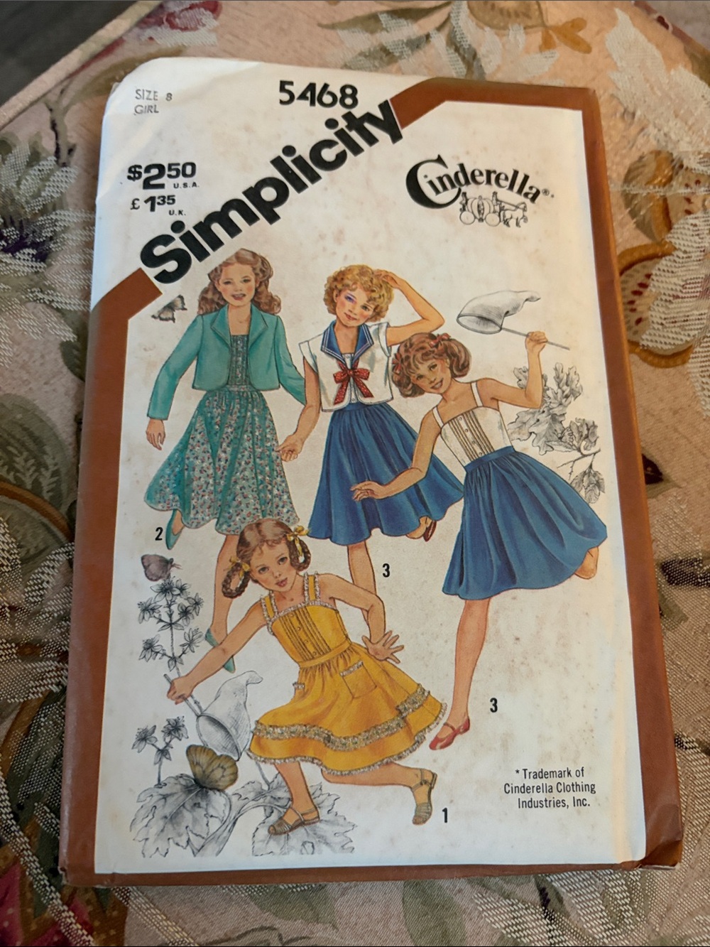 MOM’s VTG 1982 Simplicity 5468 Cinderella Girls Sundress Pattern Size 8 UNCUT FF